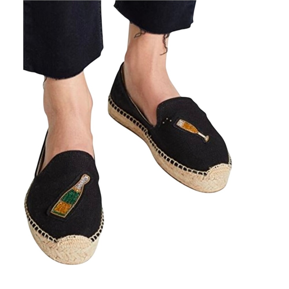 Soludos Cheers Smoking Slippers in Black Size 6.5